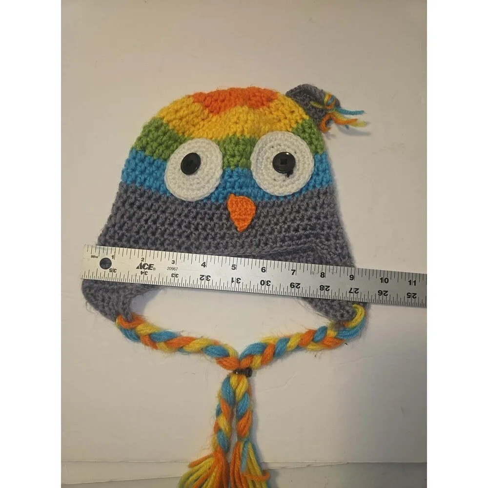 Kids  Toboggan Beanie Winter Hat, Cute Colorful Bird Beanie